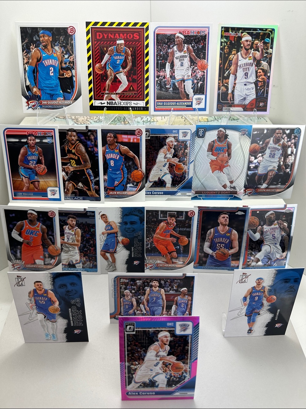 Shai Gilgeous-Alexander + Thunder teammates Caruso/Holmgren/Dort/JWill lot of 20